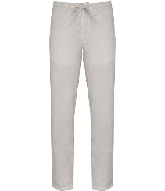 Spasso Faded Linen Trousers in Washed White