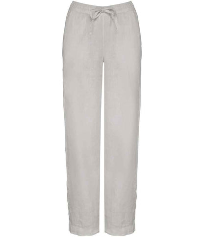 Spasso Ladies Washed Trousers in Washed White