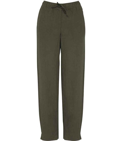 Spasso Ladies Washed Trousers in Washed Organic Khaki