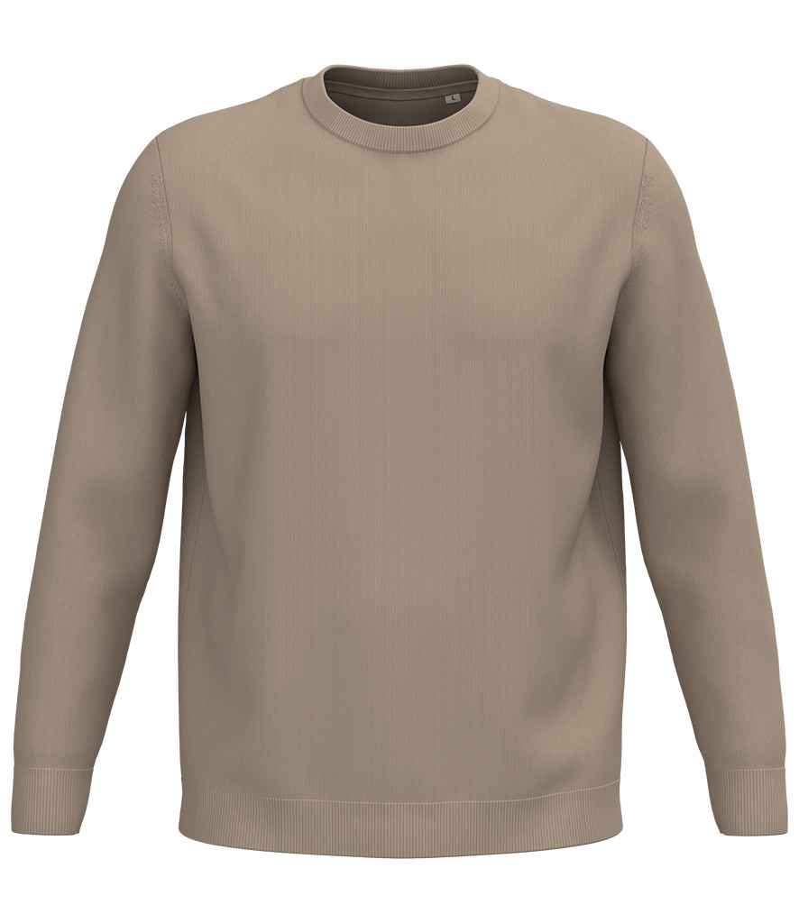 Spasso Round Neck Jumper in Wet Sand