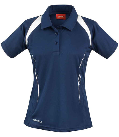 Spiro Spiro Ladies Team Spirit Polo Shirt Navy/White