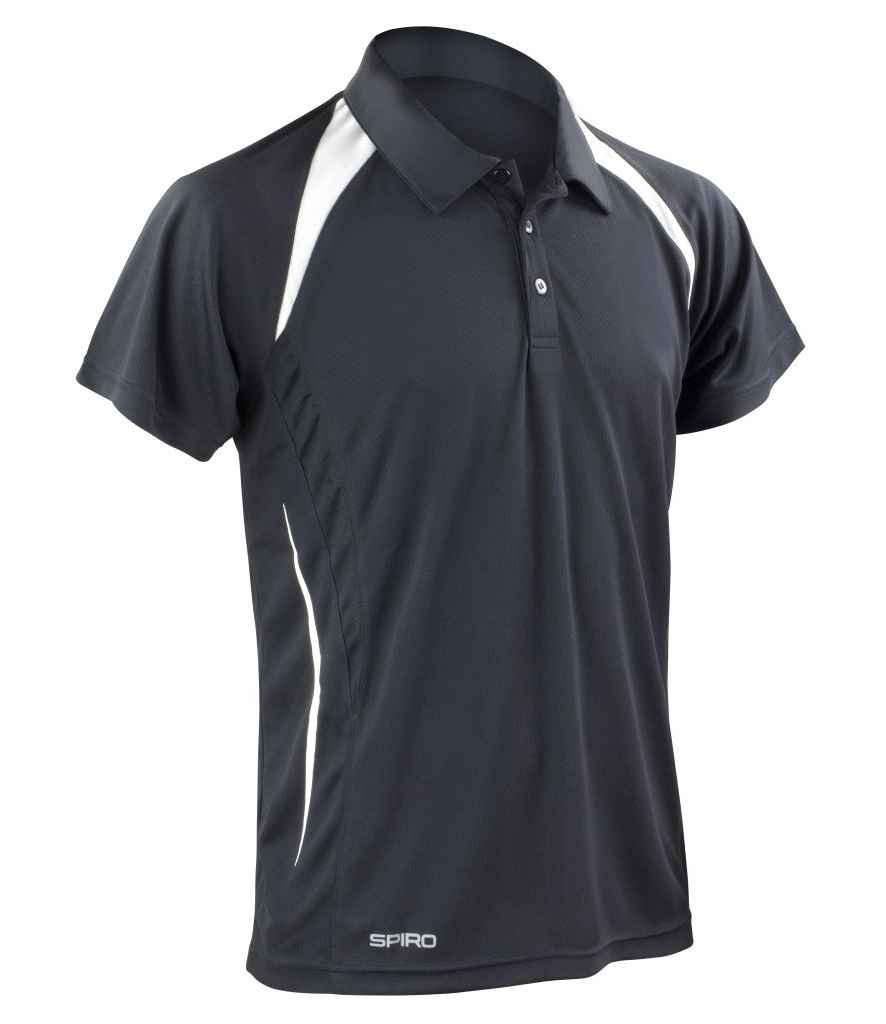Spiro Spiro Team Spirit Polo Shirt Black/White