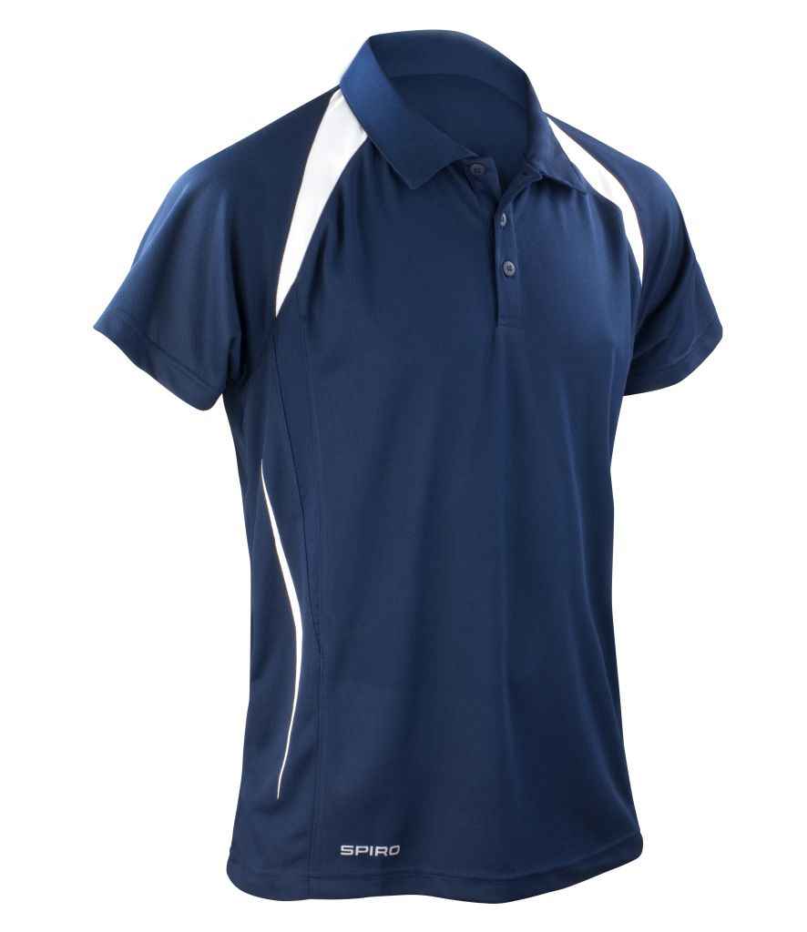 Spiro Team Spirit Polo Shirt in Navy/White