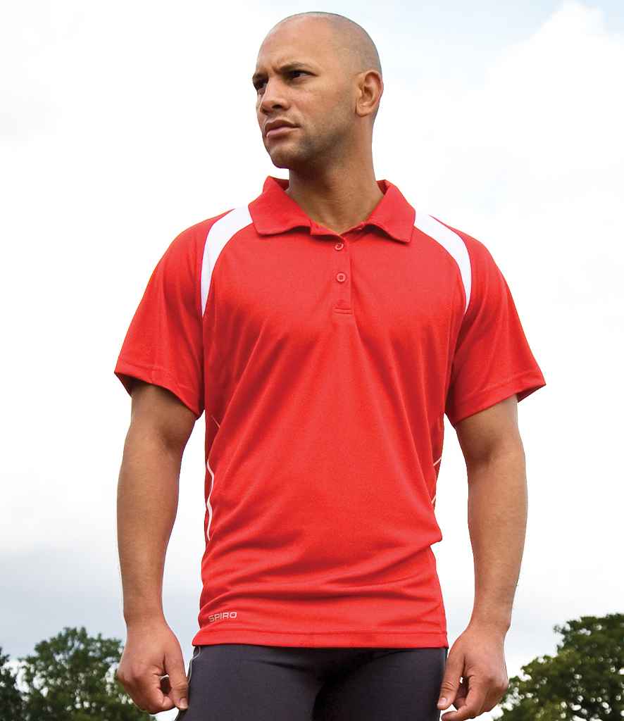 Spiro Spiro Team Spirit Polo Shirt Red/White