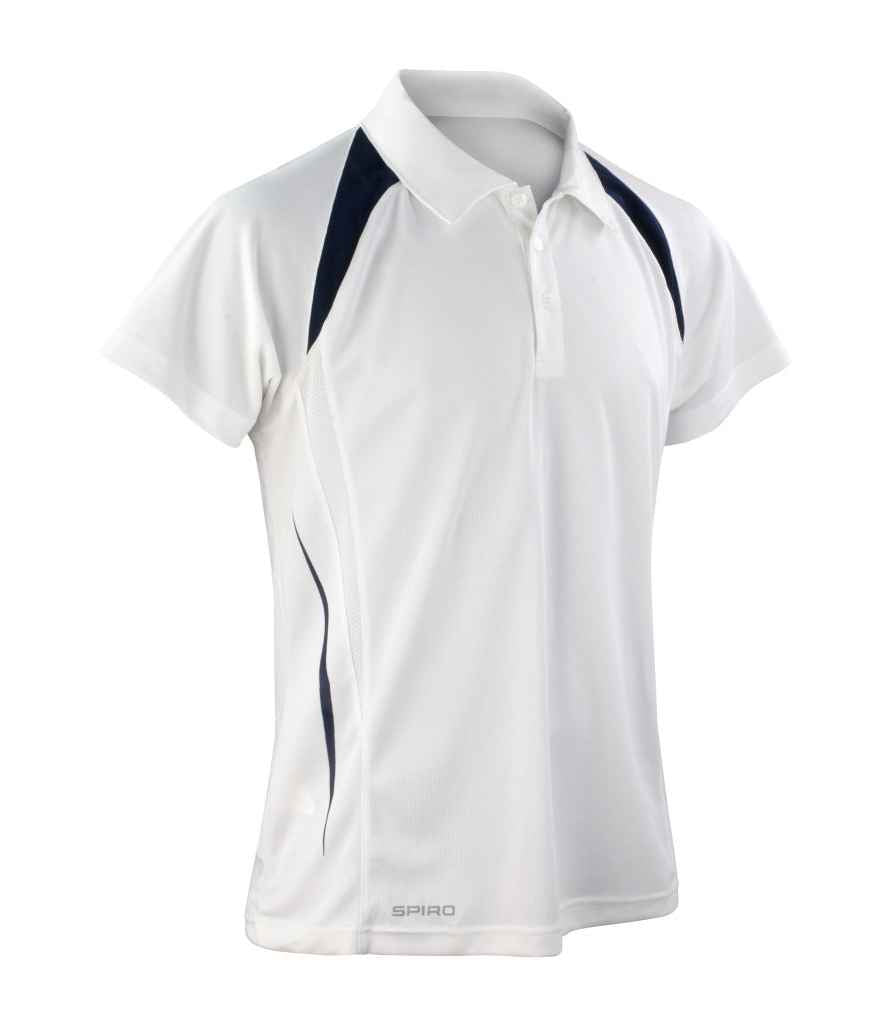 Spiro Spiro Team Spirit Polo Shirt White/Navy