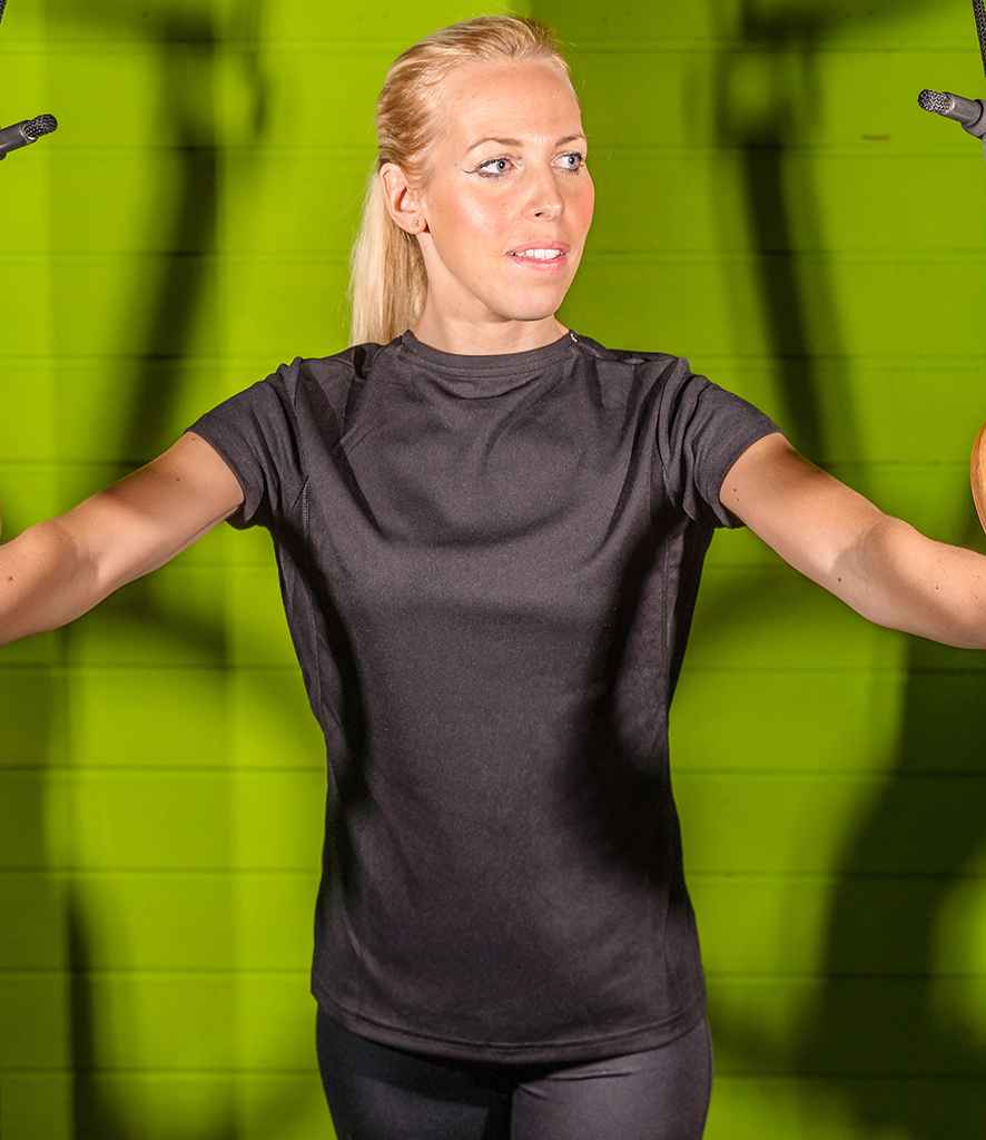 Spiro Spiro Ladies Quick Dry Performance T-Shirt Black