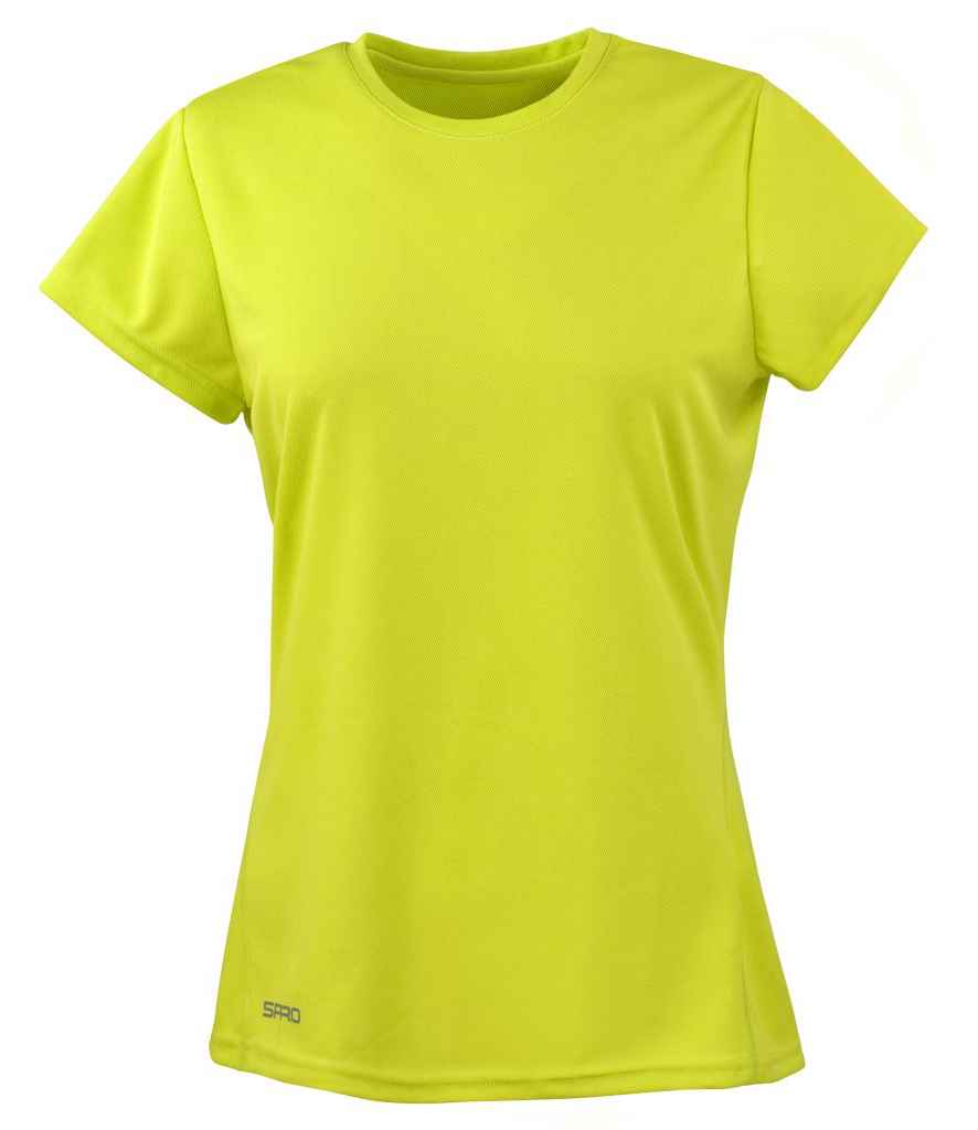 Spiro Spiro Ladies Quick Dry Performance T-Shirt Lime Green
