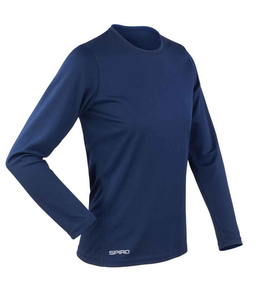 Spiro Ladies Performance Long Sleeve T-Shirt in Navy