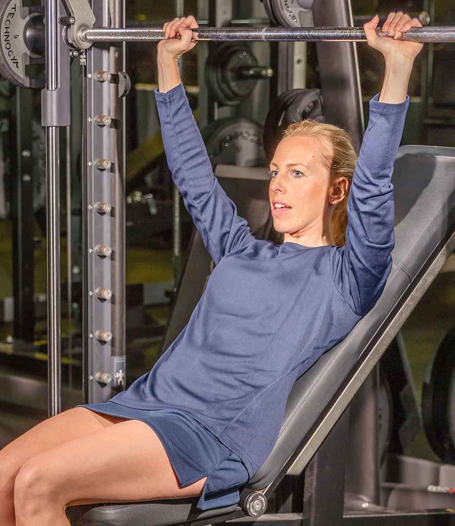 Spiro Spiro Ladies Performance Long Sleeve T-Shirt Navy