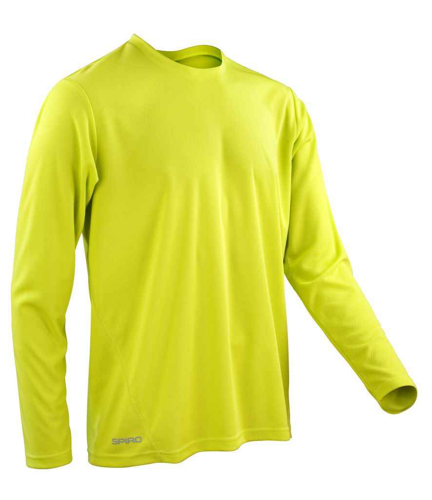 Spiro Spiro Performance Long Sleeve T-Shirt Lime Green