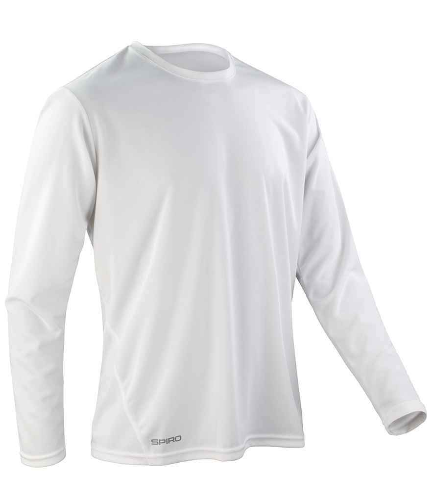 Spiro Performance Long Sleeve T-Shirt in White
