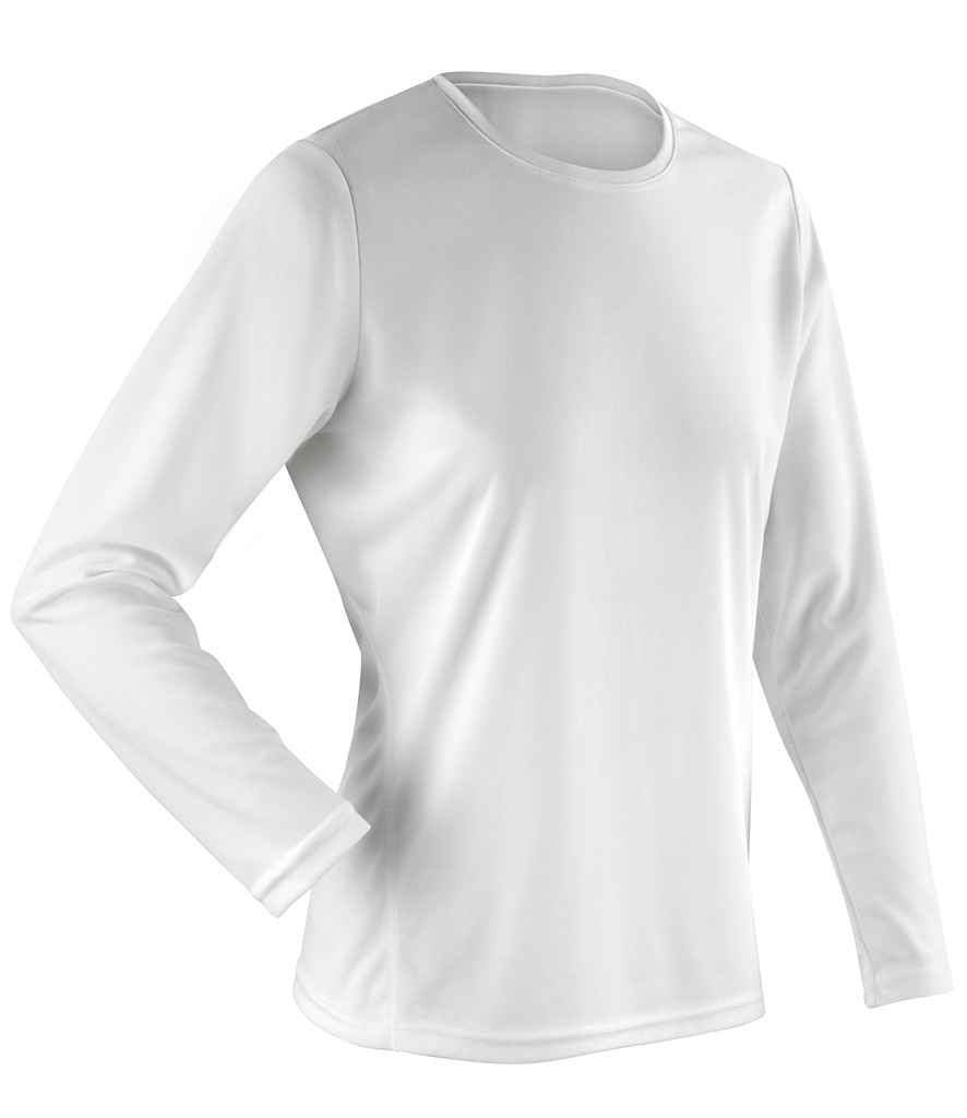 Spiro Spiro Performance Long Sleeve T-Shirt White