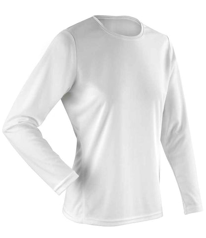 Spiro Spiro Performance Long Sleeve T-Shirt White