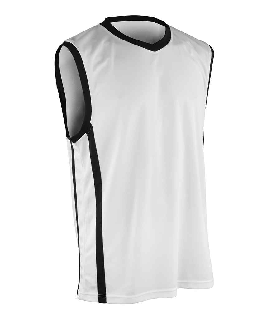 Spiro Basketball Top in White/Black