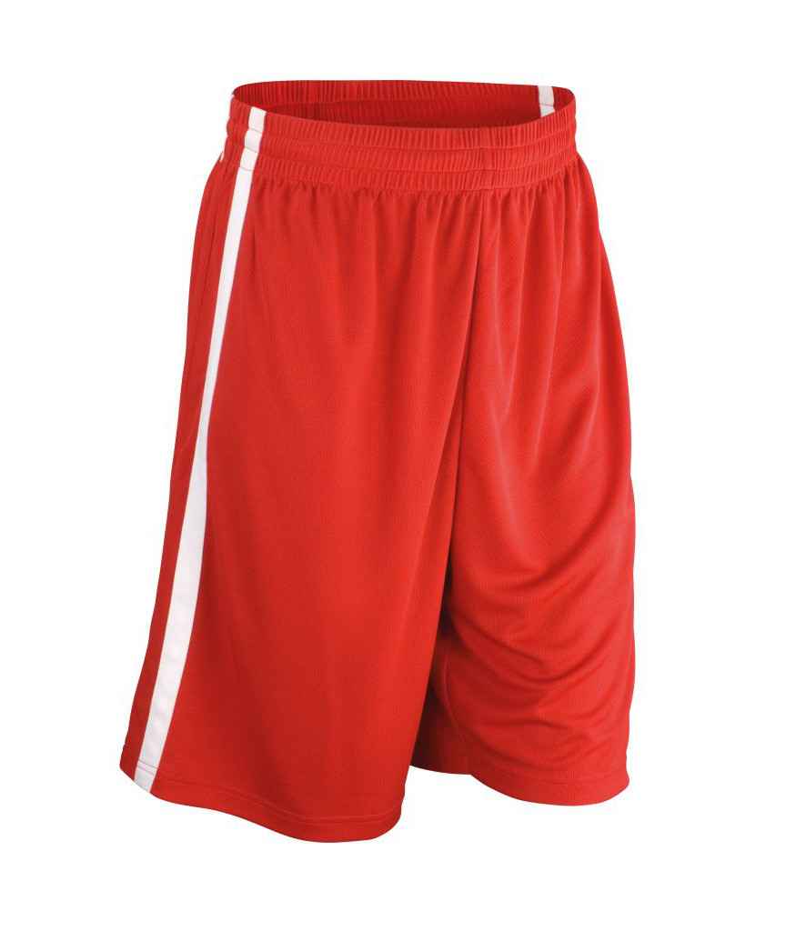 Spiro Basketball Shorts in Red/White