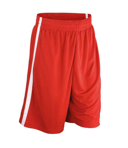 Spiro Basketball Shorts in Red/White