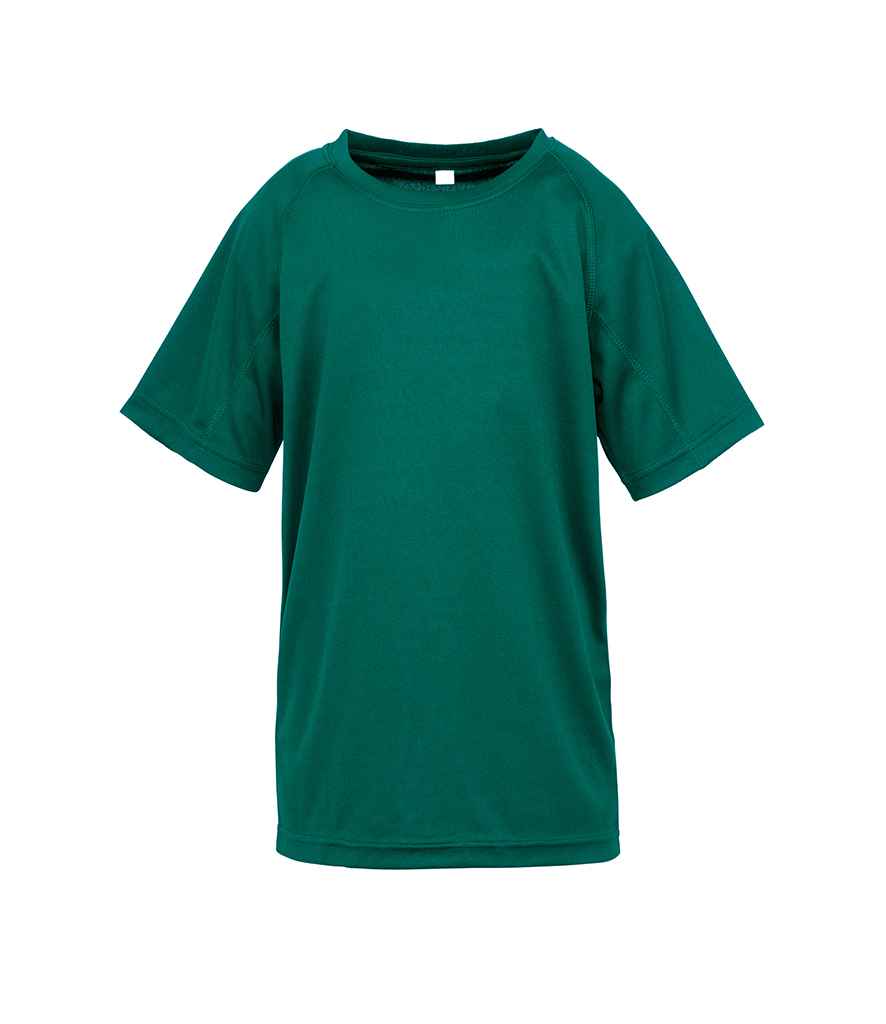 Spiro Spiro Kids Impact Performance Aircool T-Shirt Bottle Green