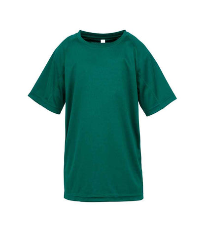 Spiro Spiro Kids Impact Performance Aircool T-Shirt Bottle Green