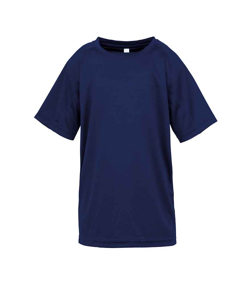 Spiro Spiro Kids Impact Performance Aircool T-Shirt Navy