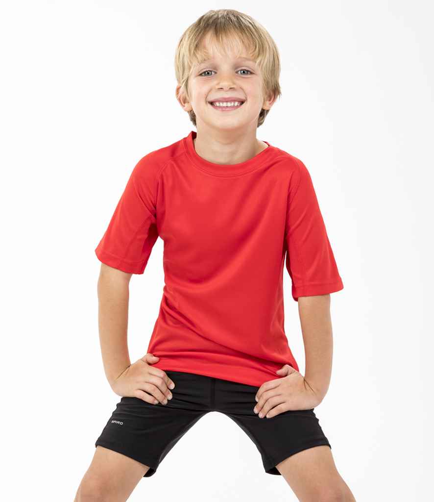 Spiro Spiro Kids Impact Performance Aircool T-Shirt Red