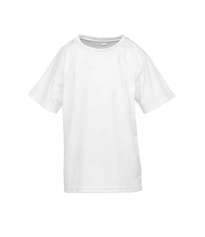 Spiro Kids Impact Performance Aircool T-Shirt in White