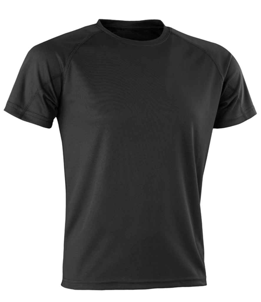 Spiro Impact Performance Aircool T-Shirt in Black