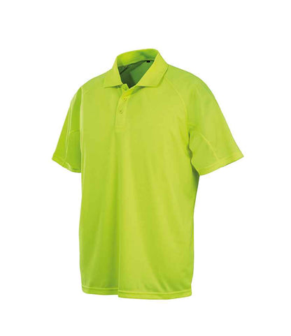 Spiro Impact Performance Aircool Polo Shirt in Flo Yellow