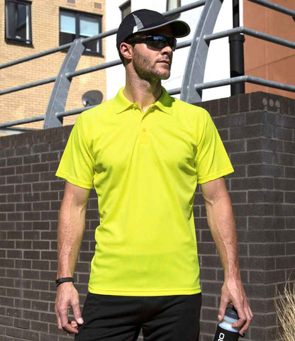 Spiro Spiro Impact Performance Aircool Polo Shirt Flo Yellow