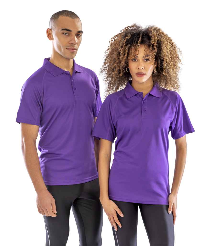Spiro Spiro Impact Performance Aircool Polo Shirt Purple
