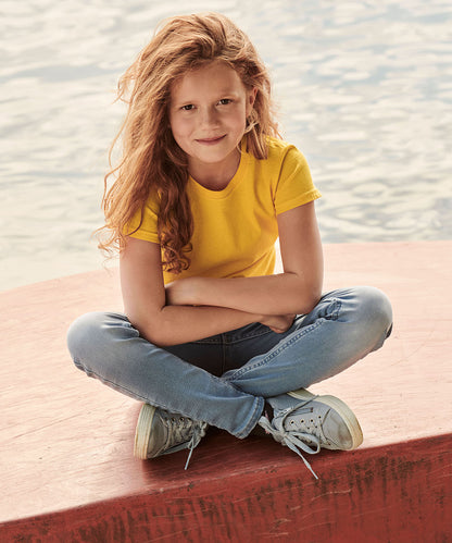 Fruit of the Loom Girls valueweight T Dark Heather Grey