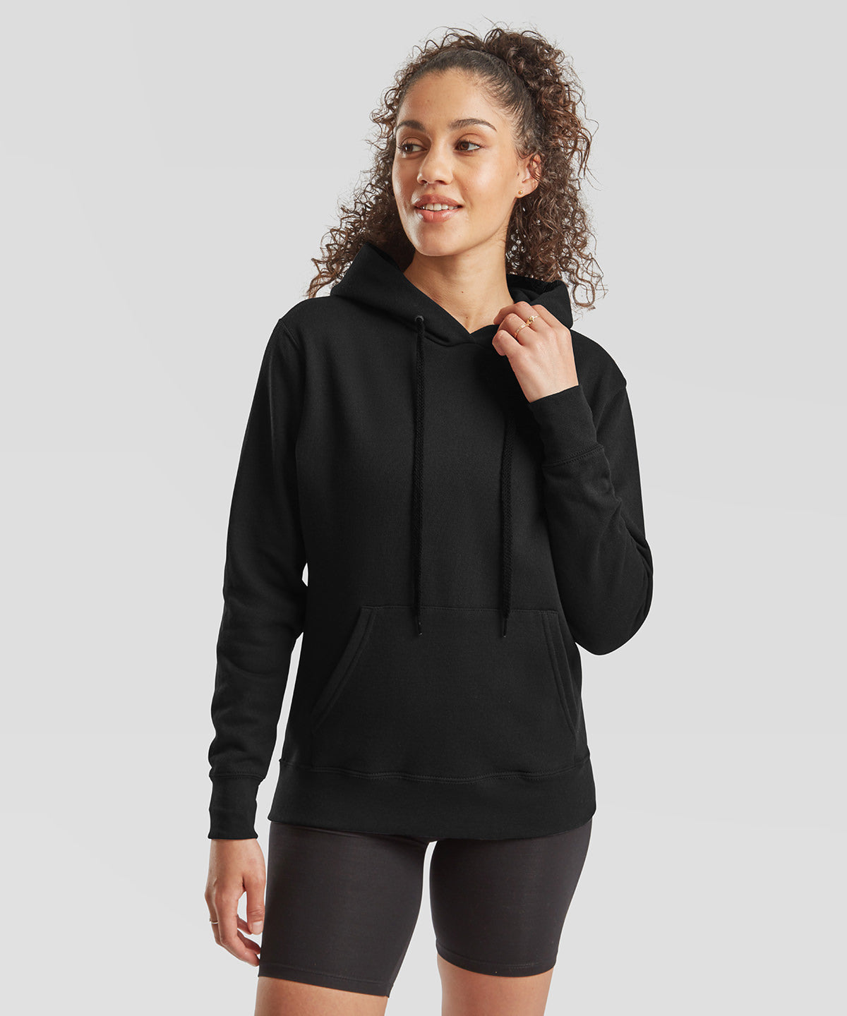 Fruit of the Loom Women's Classic 80/20 hooded sweatshirt Black