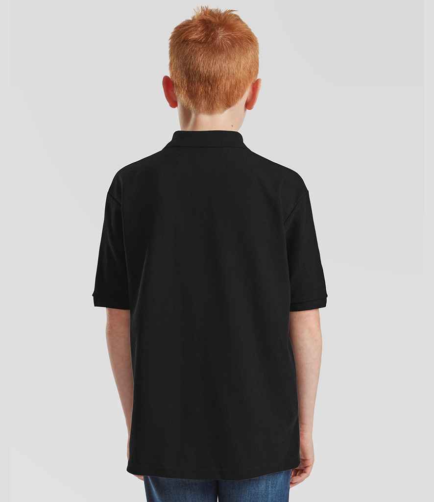 Fruit of the Loom Fruit of the Loom Kids Poly/Cotton Piqué Polo Shirt Black