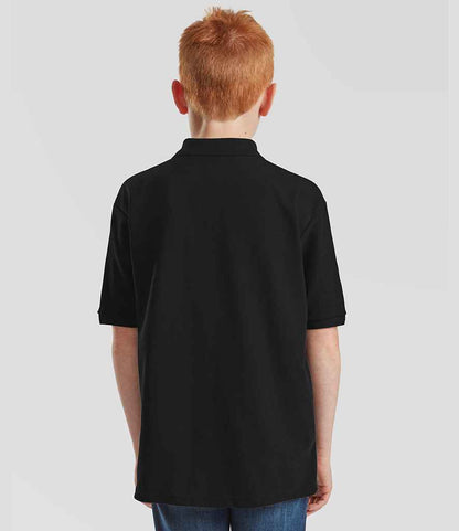 Fruit of the Loom Fruit of the Loom Kids Poly/Cotton Piqué Polo Shirt Black