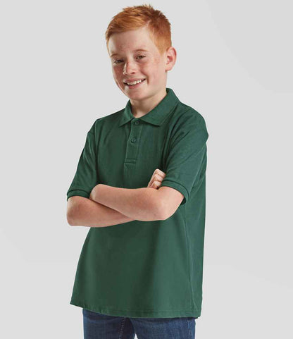 Fruit of the Loom Fruit of the Loom Kids Poly/Cotton Piqué Polo Shirt Bottle Green
