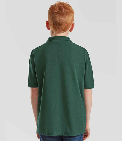 Fruit of the Loom Fruit of the Loom Kids Poly/Cotton Piqué Polo Shirt Bottle Green