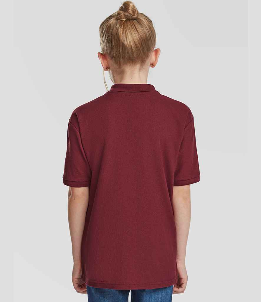 Fruit of the Loom Fruit of the Loom Kids Poly/Cotton Piqué Polo Shirt Burgundy