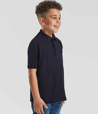 Fruit of the Loom Fruit of the Loom Kids Poly/Cotton Piqué Polo Shirt Deep Navy
