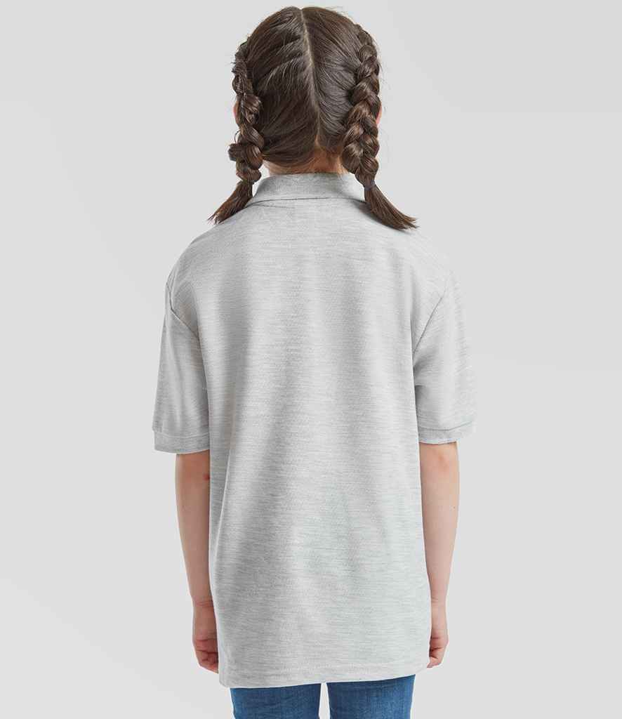 Fruit of the Loom Fruit of the Loom Kids Poly/Cotton Piqué Polo Shirt Heather Grey