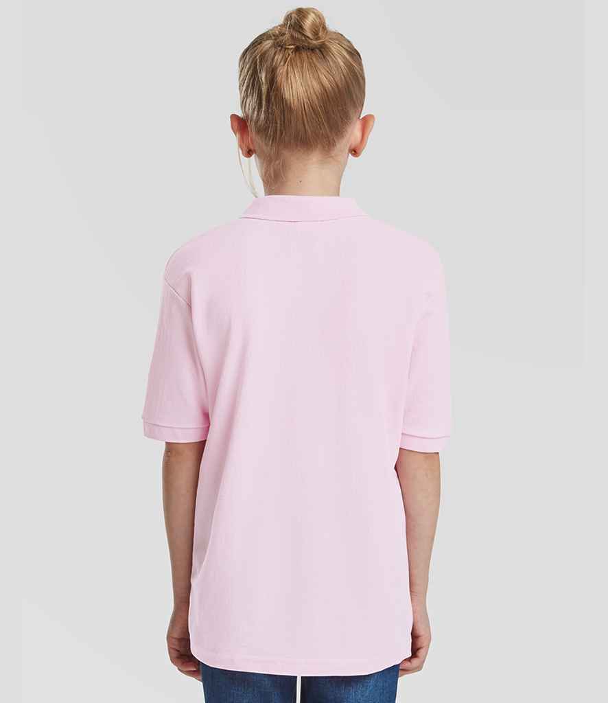 Fruit of the Loom Fruit of the Loom Kids Poly/Cotton Piqué Polo Shirt Light Pink