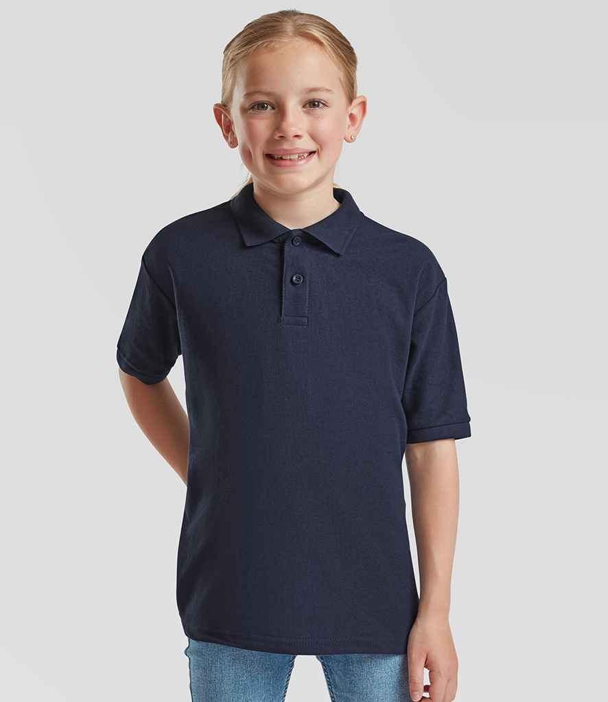 Fruit of the Loom Fruit of the Loom Kids Poly/Cotton Piqué Polo Shirt Navy