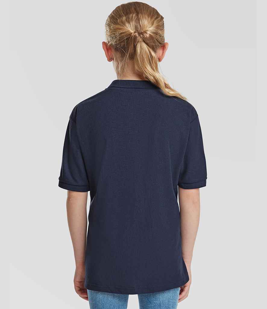 Fruit of the Loom Fruit of the Loom Kids Poly/Cotton Piqué Polo Shirt Navy