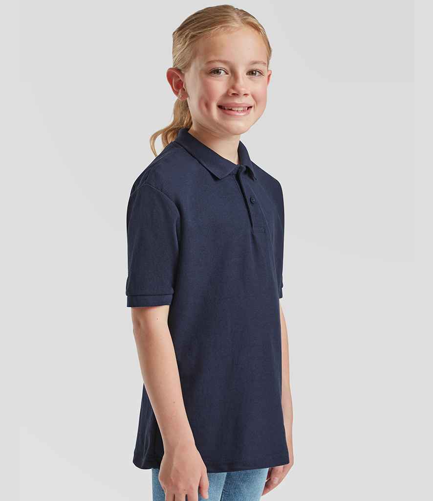 Fruit of the Loom Fruit of the Loom Kids Poly/Cotton Piqué Polo Shirt Navy
