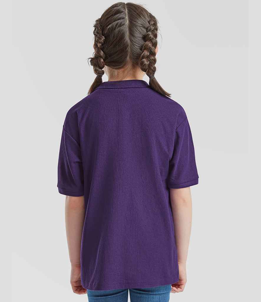 Fruit of the Loom Fruit of the Loom Kids Poly/Cotton Piqué Polo Shirt Purple