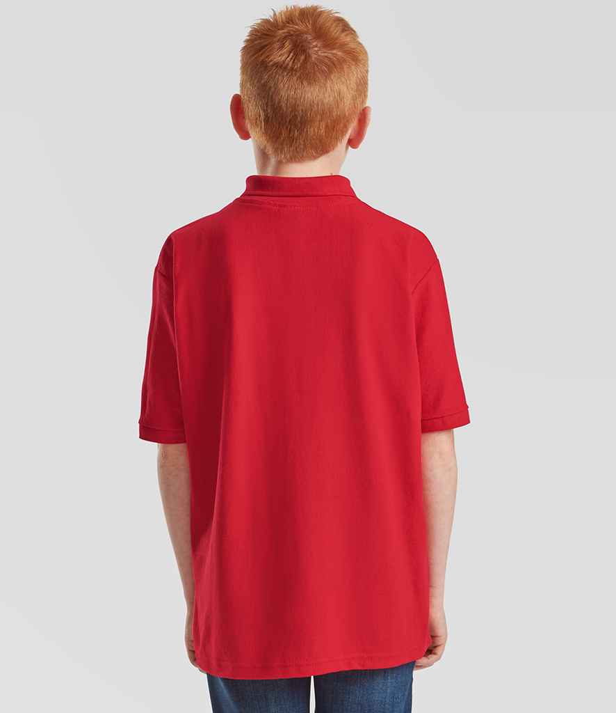 Fruit of the Loom Fruit of the Loom Kids Poly/Cotton Piqué Polo Shirt Red