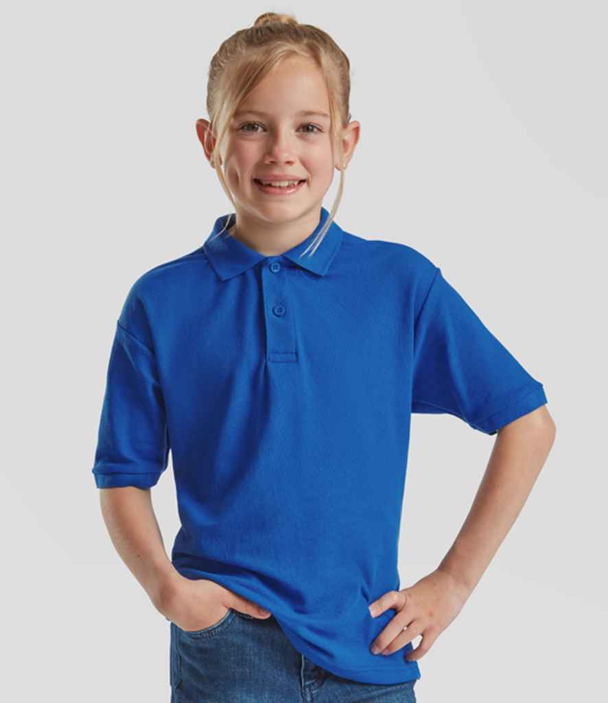 Fruit of the Loom Fruit of the Loom Kids Poly/Cotton Piqué Polo Shirt Royal Blue
