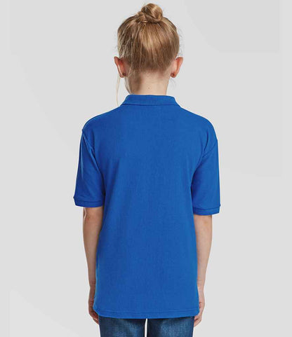 Fruit of the Loom Fruit of the Loom Kids Poly/Cotton Piqué Polo Shirt Royal Blue