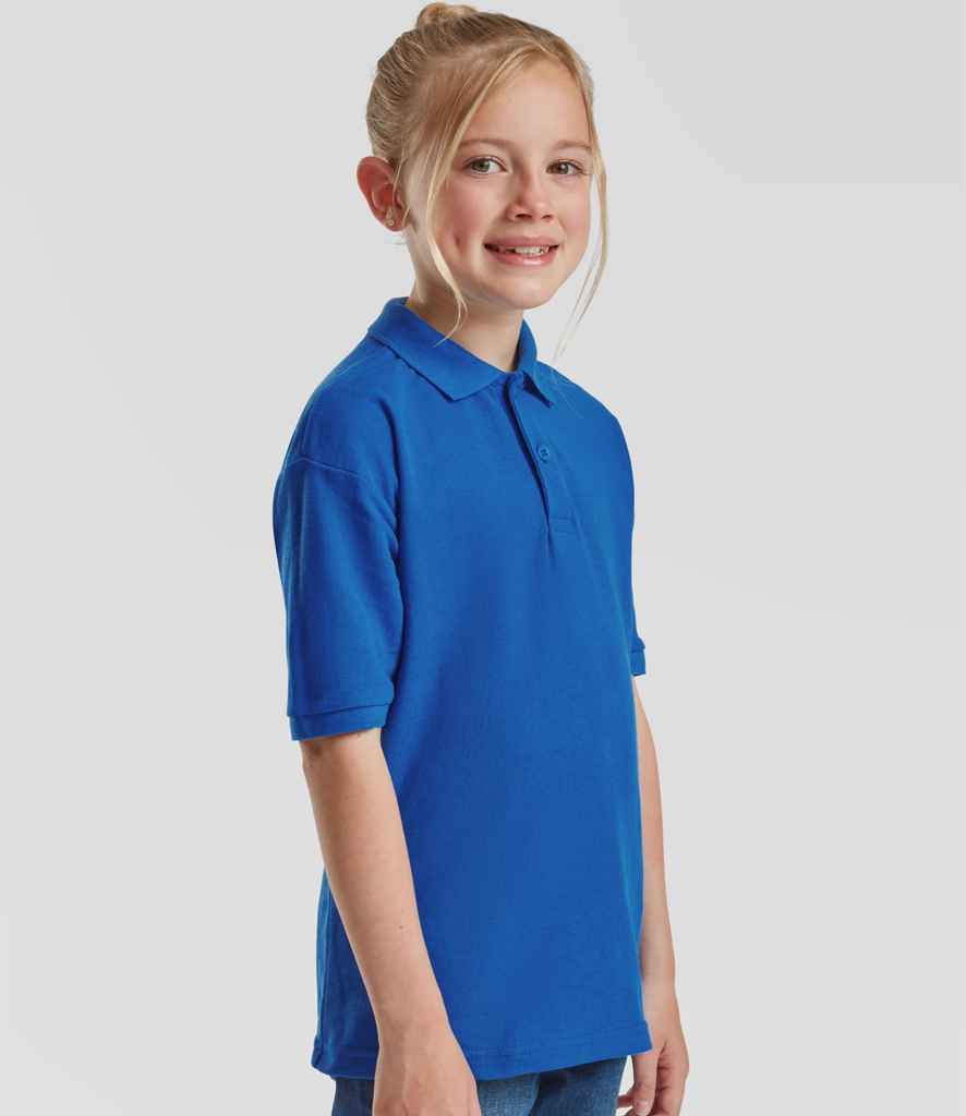 Fruit of the Loom Fruit of the Loom Kids Poly/Cotton Piqué Polo Shirt Royal Blue