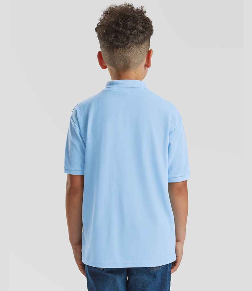Fruit of the Loom Fruit of the Loom Kids Poly/Cotton Piqué Polo Shirt Sky Blue