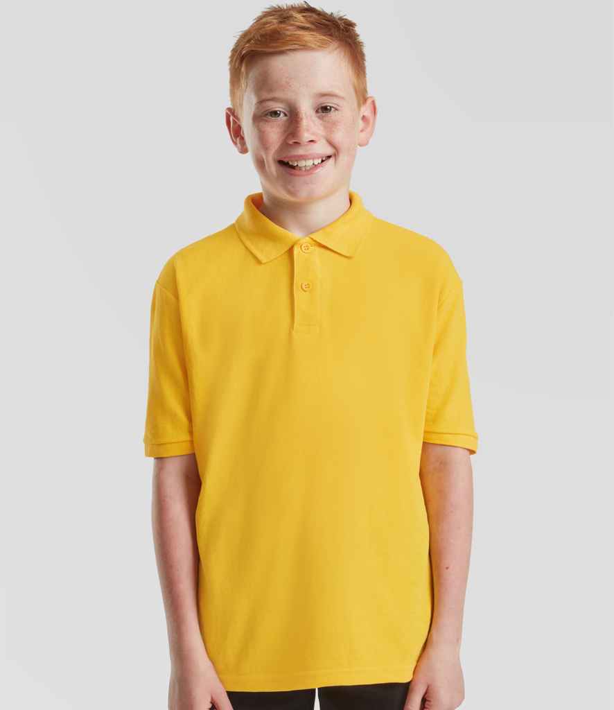 Fruit of the Loom Fruit of the Loom Kids Poly/Cotton Piqué Polo Shirt Sunflower