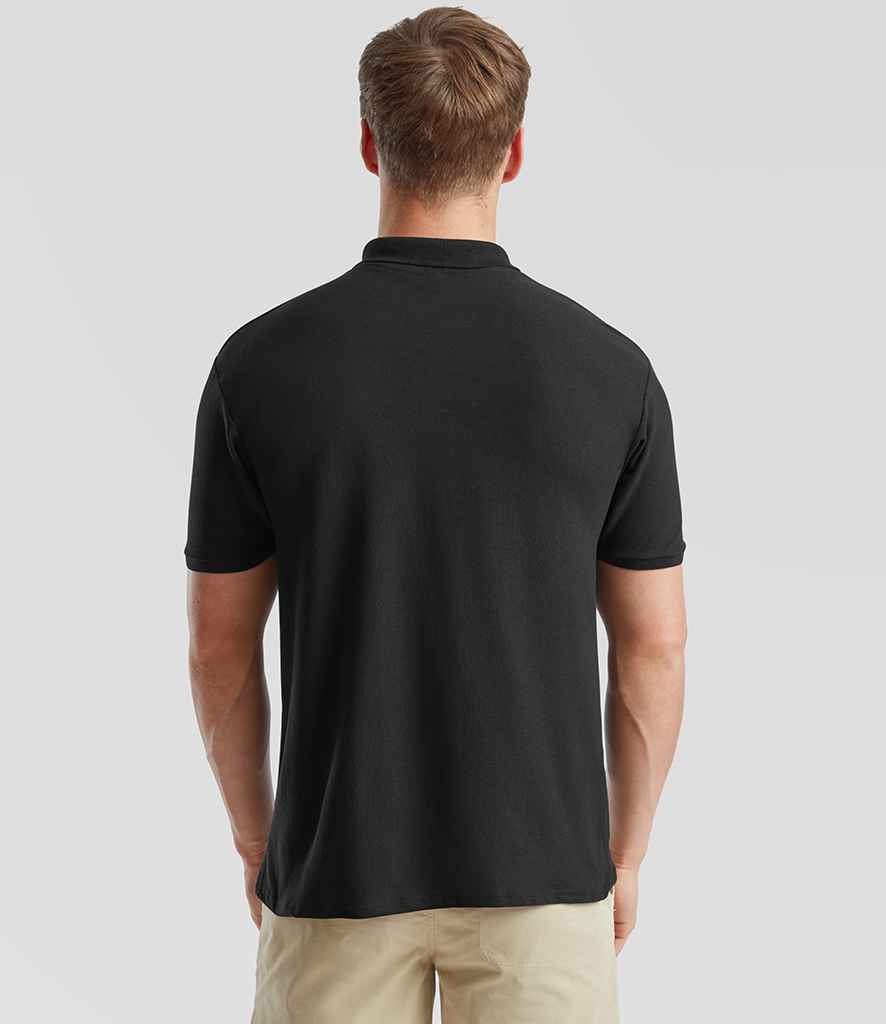 Fruit of the Loom Fruit of the Loom Poly/Cotton Piqué Polo Shirt Black